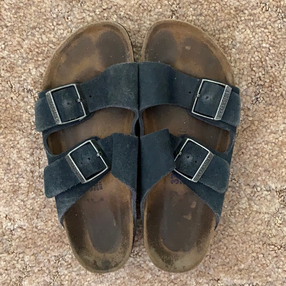 Navy blue sandals